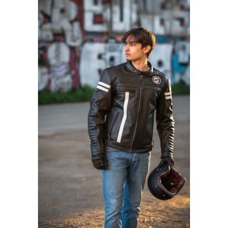 Chaqueta Moto Piel Garibaldi Moka Racer