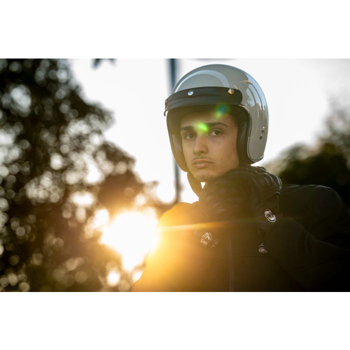 Casco Moto Jet Gari G02X Fiberglass