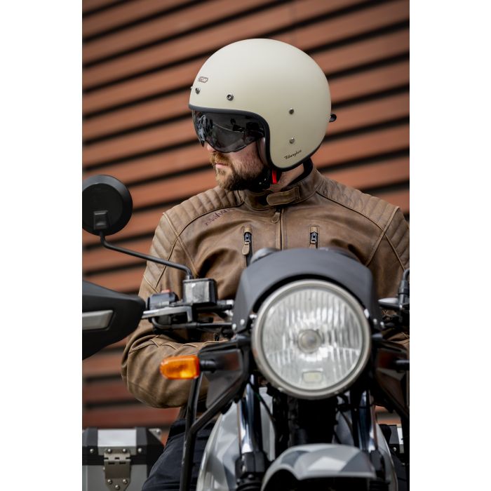 Casco Moto Jet Gari G03X Snap Buttons Fiberglass