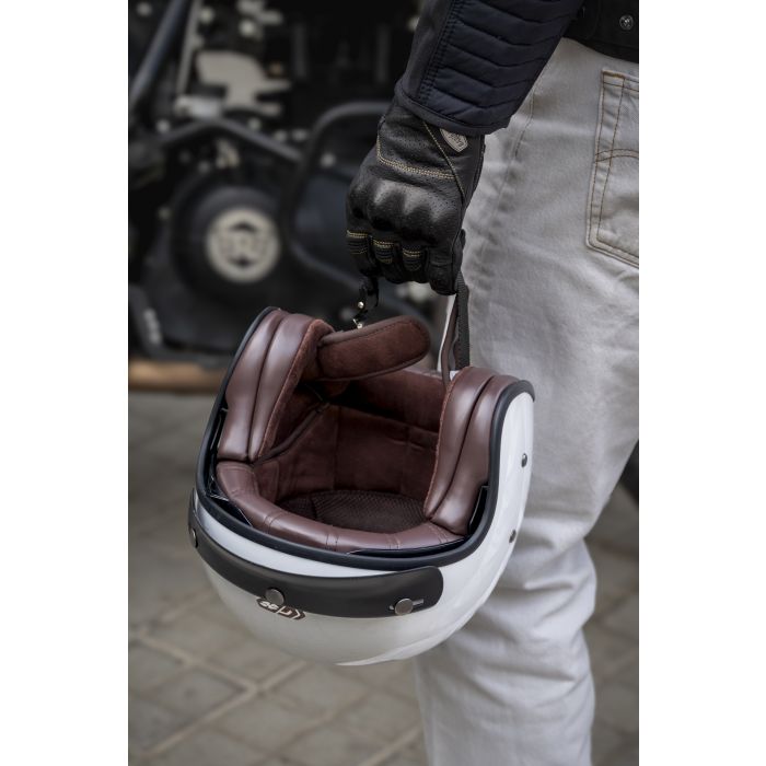 Casco Moto Jet Gari G03X Snap Buttons Fiberglass
