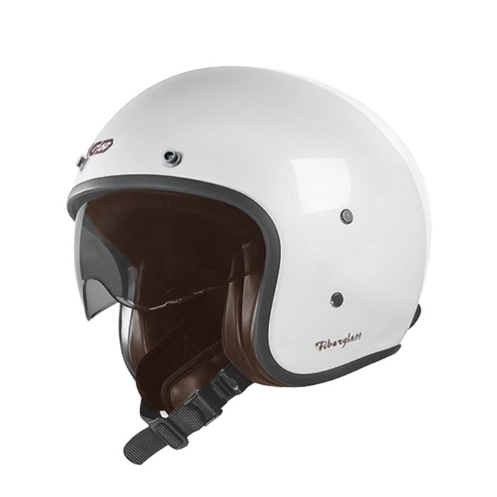 Casco Moto Jet Gari G03X Snap Buttons Fiberglass