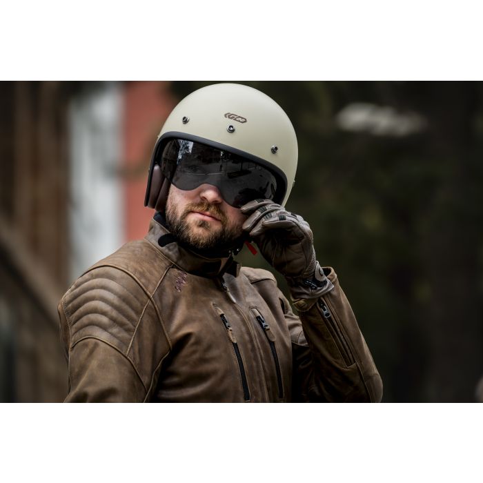 Casco Moto Jet Gari G03X Snap Buttons Fiberglass